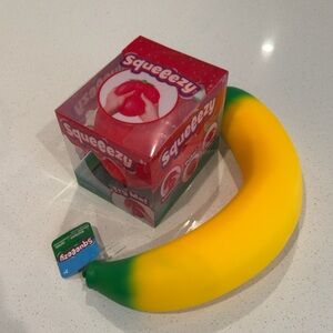 Sunny Days Squeezy Fruit Banana + Strawberry 🍌🍓 Bundle | Stretchy  | NWT